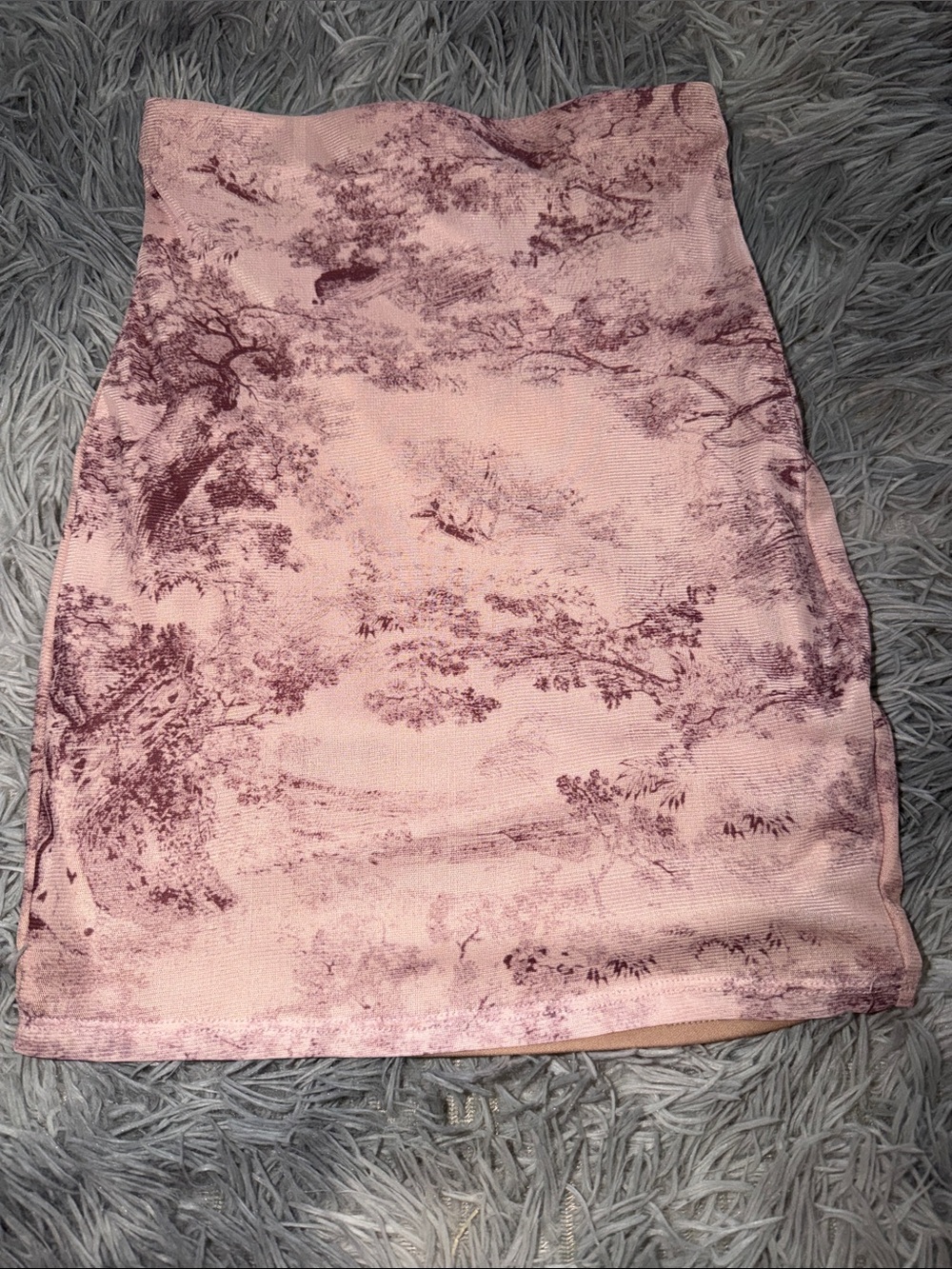 Windsor Blush Pink Toile Mini Skirt